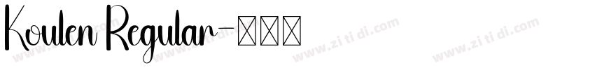 Koulen Regular字体转换